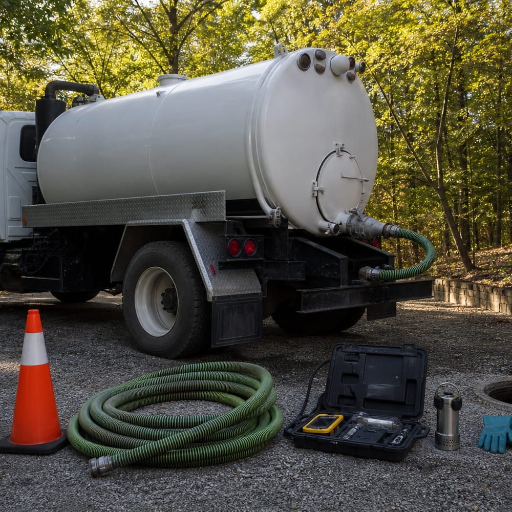 Finley Creek Septic service equipment near Ozark, MO